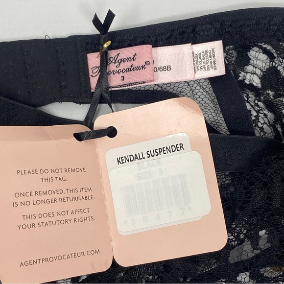 Agent Provocateur Kendall Black Suspender NWT - Picture 13 of 14
